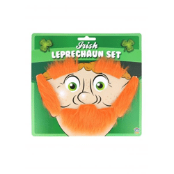 Leprechaun Bart - Und Augenbrauen-Set, komplettes Kostümzubehör für Karneval und Mottopartys