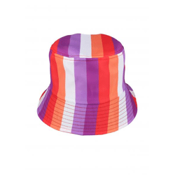 Lesbischer Sonnenuntergang-Eimerhut für Erwachsene | Bunter LGBT-Modehut
