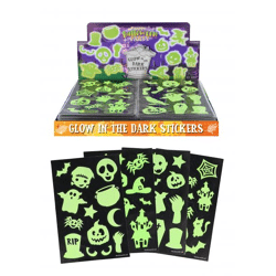 Leuchtende Halloween Sticker, 10x15cm, 12 Stück Pro Karte, 4 verschiedene Designs