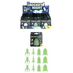 Leuchtende Raketen, 5-6,5 cm, 12er-Box, 3 Typen - Outdoor-Spielzeug
