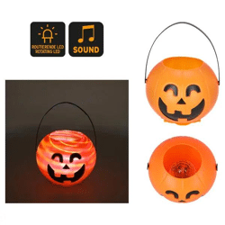 Leuchtender Halloween Süßigkeiteneimer - LED Beleuchteter Sammelbehälter