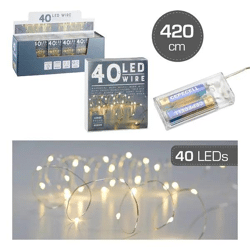 Lichterkette Micro: 40 helle LED, 420 cm Länge - Perfekte dekorative Beleuchtung