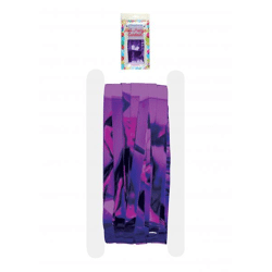 Lilafarbene Türvorhangfolie, 1,2 cm geschnitten, 92 x 244 cm