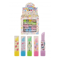 Lippenstift Kaugummi, 7 cm, 5 verschiedene Farben, Packung mit 5 Stück