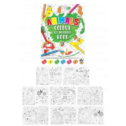 Lustiges Malbuch mit Tieren nach Zahlen, 10,5 x 14,5 cm, 16 Seiten – lehrreiches Zeichnen für Kinder