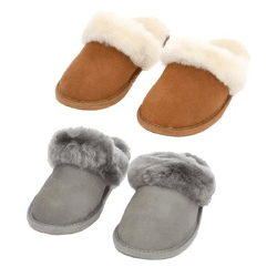 Luxuriöse Fell-Hausschuhe, 4er-Set, Größen 36-41 - Elegante & Bequeme Fußbekleidung