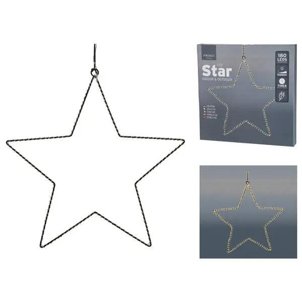 Luxuri&ouml;ser Au&szlig;enstern in Schwarz, 180 LEDs, Deluxe 40cm Durchmesser