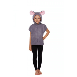 Mädchen Mauskostüm Deluxe, Verkleidung Für Kinder 10-12 Jahre, Großes Maus-Outfit