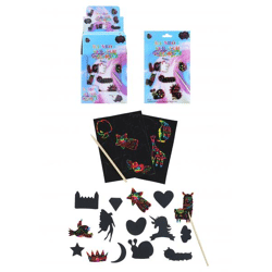 Magical Kratzbilder Sticker Set - Bunte Scratch Art Aufkleber Für Kinder
