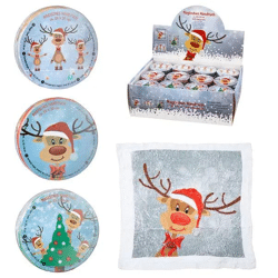 Magisches Handtuch Rentier Ole, 3er-Set - Lustige und festliche Waschlappen