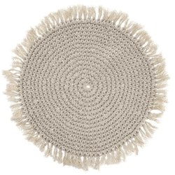 Makramee Tischset, ca. 38 cm Durchmesser – Handgefertigtes Boho-Tischdekor, stilvoller Schutz