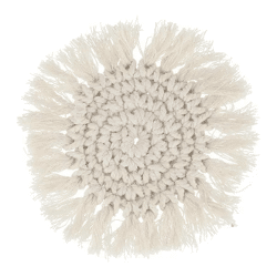 Macramé coasters, approx. 10 cm diameter - Handmade boho drink coasters, durable