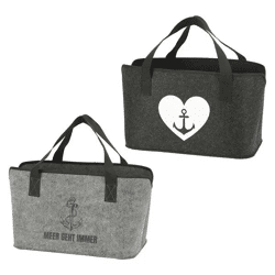 Maritime Filz-Aufbewahrungstaschen, 4er-Set - Nautische Organizer