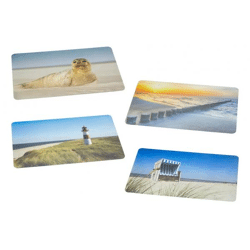 Maritime Tischsets, 4er-Pack, Küstendesign, 44x28,5 cm