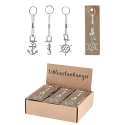 Maritimer Schlüsselanhänger-Set, 3 Stück – Nautisches Design, Robust