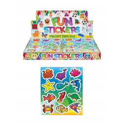 Meerestiere Aufkleber Set 12 Stück, 10x11,5 cm - Wasserfeste Aufkleber für Kinder, Deko & Basteln