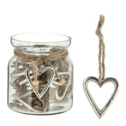 Metall-Anhänger - Herzform, ca. 5cmH: Elegantes Schmuckstück für stilvolle Outfits