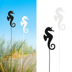 Metall-Spike Seepferdchen, 2er-Pack, ca. 65cmH