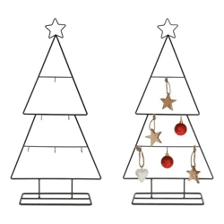 Metal Christmas tree, 56 cm high, festive decoration