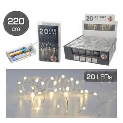 Mikro-LED-Lichterkette, 20 helle LED, Timer, 220 cm - Perfekte dekorative Lichtkette