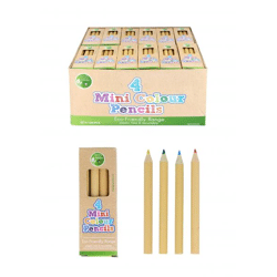 Mini-Bleistifte 8,5 cm aus Holz, 4er-Pack in verschiedenen Farben, ideal zum Skizzieren und Notizen