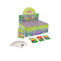 Mini-Dinosaurier-Spielkarten-Set, 6 x 4 cm, 3 verschiedene Designs – Kinderkartenspiel