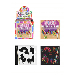 Mini-Einhorn-Magic-Color-Kratzset, umweltfreundlich, 8,5 x 8,5 cm – kreatives Bastelset für Kinder