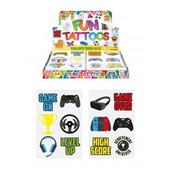 Mini-Gamer-Tattoos 4 cm – 6 Stück Pro Karte, 2 Sorten, temporäre Hauttattoos für Gaming-Fans