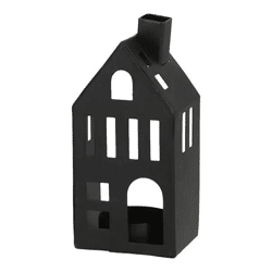 Mini-Haus Teelichthalter, 12,5x6 cm, Kleine Kerzenhalter-Dekoration für Gemütlichkeit