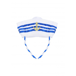 Mini Matrosenhut Stirnband Mit Streifen - Nautisches Partyzubehör