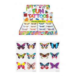 Mini Schmetterling-Tattoos für Kinder - 6 Stück 4cm, 2 Sorten