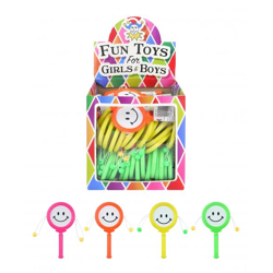 Mini Smile Face Spin Drum, 10 cm, in 4 different sizes - ideal for parties