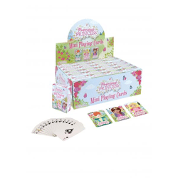 Mini Spielkarten Prinzessin, 3 verschiedene Designs, 6x4 cm, Kinderkartenspiel