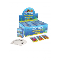 Mini Spielkarten Sealife - 6X4Cm - 3 sortierte Motive - Wasserdichte Tierkarten