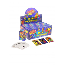 Mini-Spielkarten Superhelden, 6 x 4 cm, 3 verschiedene Motive, Kinderkartenspiel, Partygeschenk