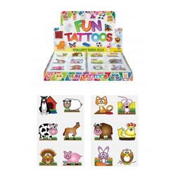 Mini-Tattoos Bauernhof-Thema, 4 cm, 6 Stück Pro Karte, 2 Designs, Kinder Temporäre Tattoos