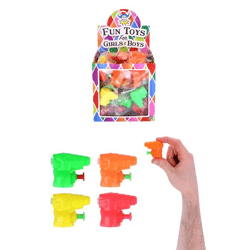 Mini-Wäschepistole, 5 cm, 4-teiliges Sortiment, Wäschespielzeug für Kinder und Partys