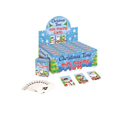 Mini Weihnachtsspielkarten 6x4cm, 3 Sorten, Festliches Kartenspiel