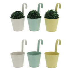 Mittelgroße Hänge-Übertöpfe mit Rillen, 3er-Set, Durchmesser ca. 14cm - Modernes Design