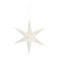 Mittelgroßer Deluxe Papierstern, Weiß, Elegantes Design, 30cm Durchmesser