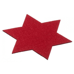 Mittelgroßer Stern-Untersetzer, Rot, 20 cm Durchmesser, Stilvoll & Praktisch