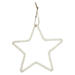 Mittelgroßer Weißer Dekorstern zum Aufhängen, Stilvolles Design, 26cm Durchmesser