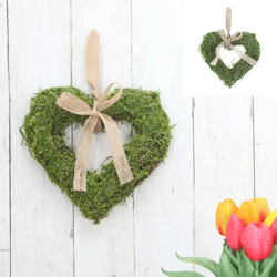 Mittelgroßes Moosherz zum Aufhängen, 26 cm - Ökologische Wanddeko