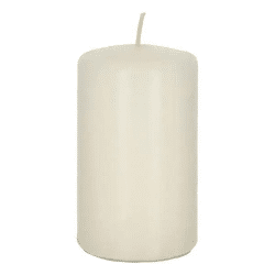 Mittlere Stumpenkerze in Creme, 6x10cm - Stilvolle Wohnraumdekoration