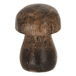 Mittlerer Deko-Pilz aus Mangoholz, 7cm hoch - Stilvolles Natur-Accessoire