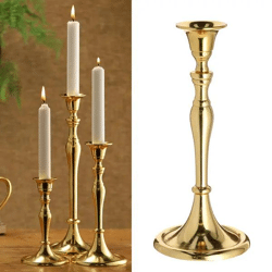 Mittlerer Stabkerzenhalter in Gold - Elegantes Dekor-Element, ca. 24cm Höhe