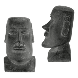 Moai Kopf Statue, Design 1, Höhe 43 cm
