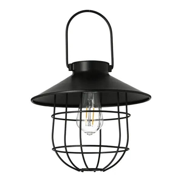 Moderne Solar-H&auml;ngeleuchte in Schwarz, Ca. 22x20cm &ndash; Umweltfreundliche Gartenbeleuchtung