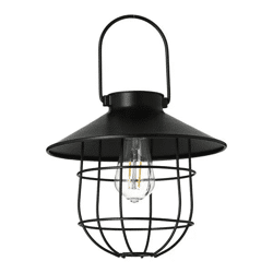 Moderne Solar-Hängeleuchte in Schwarz, Ca. 22x20cm – Umweltfreundliche Gartenbeleuchtung