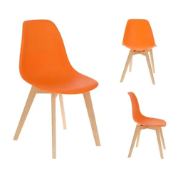 Moderner Stuhl Scandia, orange, 83cm Höhe – Skandinavisches Design für Zuhause & Büro